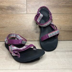 TEVA Purple Print Original Universal Flat Sandals Shoes Size Women's 10